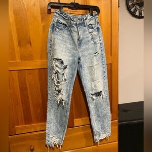 American Eagle Distressed Mom Jeans